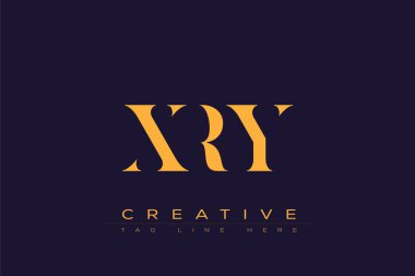 XRY soyut harf logosu tasarımı. Bu logo üç soyut harf tarafından tasarlanmıştır..