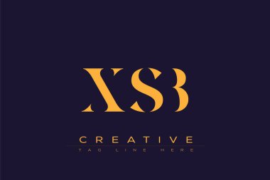XSB soyut harf logosu tasarımı. Bu logo üç soyut harf tarafından tasarlanmıştır..