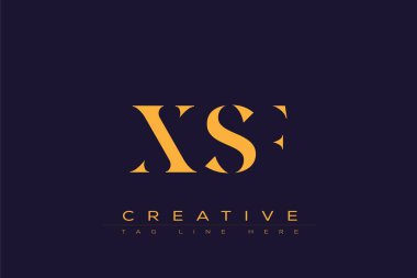 XSF soyut harf logosu tasarımı. Bu logo üç soyut harf tarafından tasarlanmıştır..