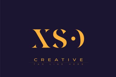 XSO soyut harf logosu tasarımı. Bu logo üç soyut harf tarafından tasarlanmıştır..