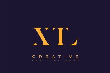 XTL soyut harf logosu tasarımı. Bu logo üç soyut harf tarafından tasarlanmıştır..
