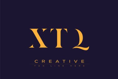 XTQ soyut harf logosu tasarımı. Bu logo üç soyut harf tarafından tasarlanmıştır..