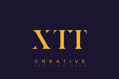 XTT soyut harf logosu tasarımı. Bu logo üç soyut harf tarafından tasarlanmıştır..
