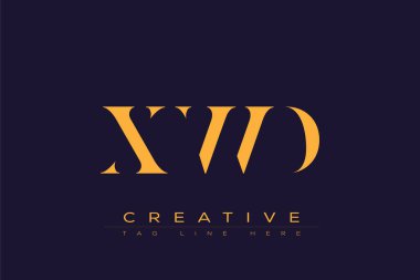 XWD soyut harf logosu tasarımı. Bu logo üç soyut harf tarafından tasarlanmıştır..