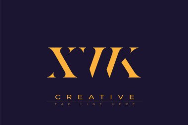 XWK soyut harf logosu tasarımı. Bu logo üç soyut harf tarafından tasarlanmıştır..