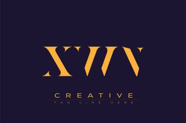 XWN soyut harf logosu tasarımı. Bu logo üç soyut harf tarafından tasarlanmıştır..