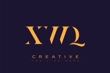 XWQ soyut harf logosu tasarımı. Bu logo üç soyut harf tarafından tasarlanmıştır..