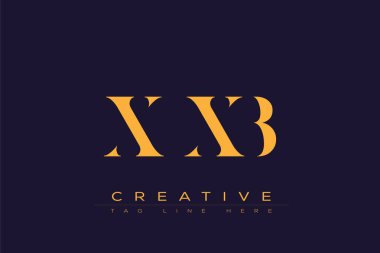 XXB soyut harf logosu tasarımı. Bu logo üç soyut harf tarafından tasarlanmıştır..