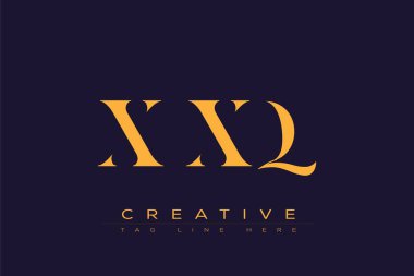 XXQ soyut harf logosu tasarımı. Bu logo üç soyut harf tarafından tasarlanmıştır..
