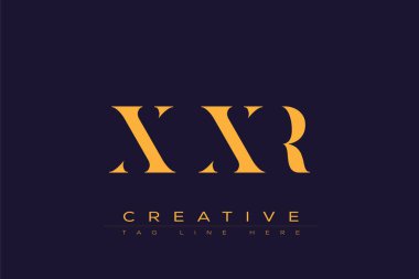 XXR soyut harf logosu tasarımı. Bu logo üç soyut harf tarafından tasarlanmıştır..