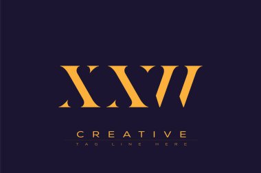 XXW soyut harf logosu tasarımı. Bu logo üç soyut harf tarafından tasarlanmıştır..