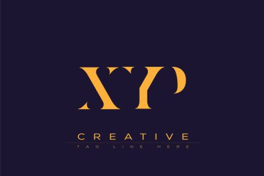 XYP soyut harf logosu tasarımı. Bu logo üç soyut harf tarafından tasarlanmıştır..