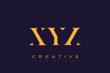XYX soyut harf logosu tasarımı. Bu logo üç soyut harf tarafından tasarlanmıştır..