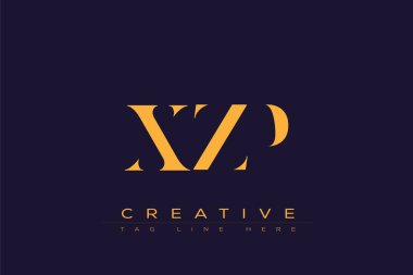 XZP soyut harf logosu tasarımı. Bu logo üç soyut harf tarafından tasarlanmıştır..