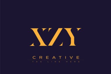 XZY soyut harf logosu tasarımı. Bu logo üç soyut harf tarafından tasarlanmıştır..