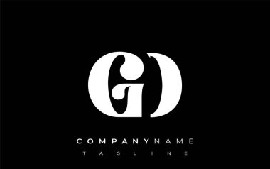 GD Yaratıcı Soyut Tipografi Logosu Tasarımı. Cesur tipografi ve yaratıcı şekilleri birleştiren zarif logo, markalaşma ve kimlik çözümleri için ideal.