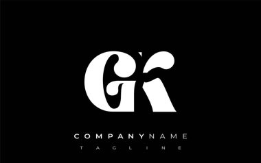 GK Yaratıcı Soyut Tipografi Logosu Tasarımı. Cesur tipografi ve yaratıcı şekilleri birleştiren zarif logo, markalaşma ve kimlik çözümleri için ideal.