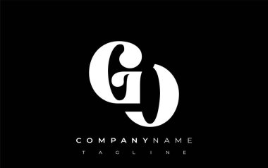 GO Yaratıcı Soyut Tipografi Logosu Tasarımı. Cesur tipografi ve yaratıcı şekilleri birleştiren zarif logo, markalaşma ve kimlik çözümleri için ideal.