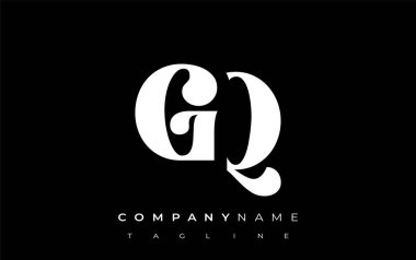 GQ Yaratıcı Soyut Tipografi Logosu Tasarımı. Cesur tipografi ve yaratıcı şekilleri birleştiren zarif logo, markalaşma ve kimlik çözümleri için ideal.