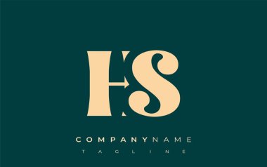 HS Yaratıcı Soyut Typography Logo Tasarımı. Cesur tipografi ve yaratıcı şekilleri birleştiren zarif logo, markalaşma ve kimlik çözümleri için ideal.