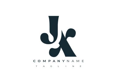 JX Yaratıcı Soyut Tipografi Logosu Tasarımı. Cesur tipografi ve yaratıcı şekilleri birleştiren zarif logo, markalaşma ve kimlik çözümleri için ideal.