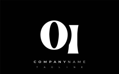 OI Yaratıcı Soyut Tipografi Logosu Tasarımı. Cesur tipografi ve yaratıcı şekilleri birleştiren zarif logo, markalaşma ve kimlik çözümleri için ideal.