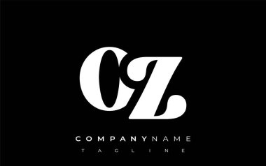 OZ Yaratıcı Soyut Tipografi Logosu Tasarımı. Cesur tipografi ve yaratıcı şekilleri birleştiren zarif logo, markalaşma ve kimlik çözümleri için ideal.