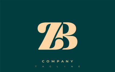 ZB Yaratıcı Soyut Tipografi Logosu Tasarımı. Cesur tipografi ve yaratıcı şekilleri birleştiren zarif logo, markalaşma ve kimlik çözümleri için ideal.