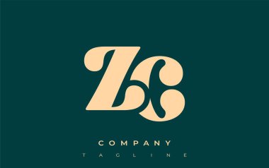 ZC Yaratıcı Soyut Tipografi Logosu Tasarımı. Cesur tipografi ve yaratıcı şekilleri birleştiren zarif logo, markalaşma ve kimlik çözümleri için ideal.