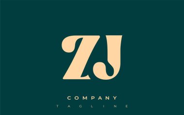 ZJ Yaratıcı Soyut Tipografi Logosu Tasarımı. Cesur tipografi ve yaratıcı şekilleri birleştiren zarif logo, markalaşma ve kimlik çözümleri için ideal.