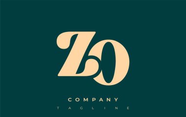 ZO Yaratıcı Soyut Tipografi Logosu Tasarımı. Cesur tipografi ve yaratıcı şekilleri birleştiren zarif logo, markalaşma ve kimlik çözümleri için ideal.