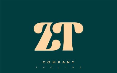 ZT Yaratıcı Soyut Tipografi Logosu Tasarımı. Cesur tipografi ve yaratıcı şekilleri birleştiren zarif logo, markalaşma ve kimlik çözümleri için ideal.