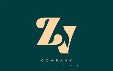 ZV Yaratıcı Soyut Tipografi Logosu Tasarımı. Cesur tipografi ve yaratıcı şekilleri birleştiren zarif logo, markalaşma ve kimlik çözümleri için ideal.