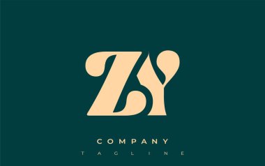 ZY Yaratıcı Soyut Tipografi Logosu Tasarımı. Cesur tipografi ve yaratıcı şekilleri birleştiren zarif logo, markalaşma ve kimlik çözümleri için ideal.