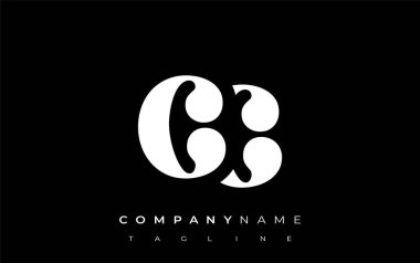 CC Yaratıcı Soyut Tipografi Logosu Tasarımı. Cesur tipografi ve yaratıcı şekilleri birleştiren zarif logo, markalaşma ve kimlik çözümleri için ideal.