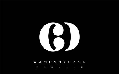 CD Yaratıcı Soyut Tipografi Logosu Tasarımı. Cesur tipografi ve yaratıcı şekilleri birleştiren zarif logo, markalaşma ve kimlik çözümleri için ideal.