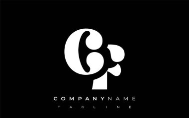 CF Yaratıcı Soyut Tipografi Logosu Tasarımı. Cesur tipografi ve yaratıcı şekilleri birleştiren zarif logo, markalaşma ve kimlik çözümleri için ideal.