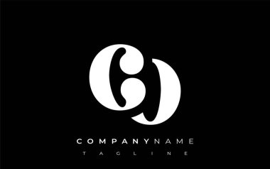 CO Yaratıcı Soyut Tipografi Logosu Tasarımı. Cesur tipografi ve yaratıcı şekilleri birleştiren zarif logo, markalaşma ve kimlik çözümleri için ideal.