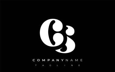 CS Yaratıcı Soyut Tipografi Logosu Tasarımı. Cesur tipografi ve yaratıcı şekilleri birleştiren zarif logo, markalaşma ve kimlik çözümleri için ideal.