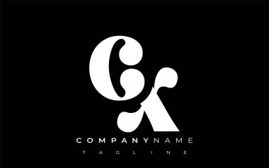 CX Yaratıcı Soyut Tipografi Logosu Tasarımı. Cesur tipografi ve yaratıcı şekilleri birleştiren zarif logo, markalaşma ve kimlik çözümleri için ideal.