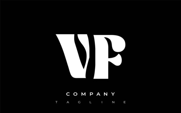VF Creative Abstract Typography Logo Design. Elegant logo combining bold typography and creative shapes, ideal for branding and identity solutions.