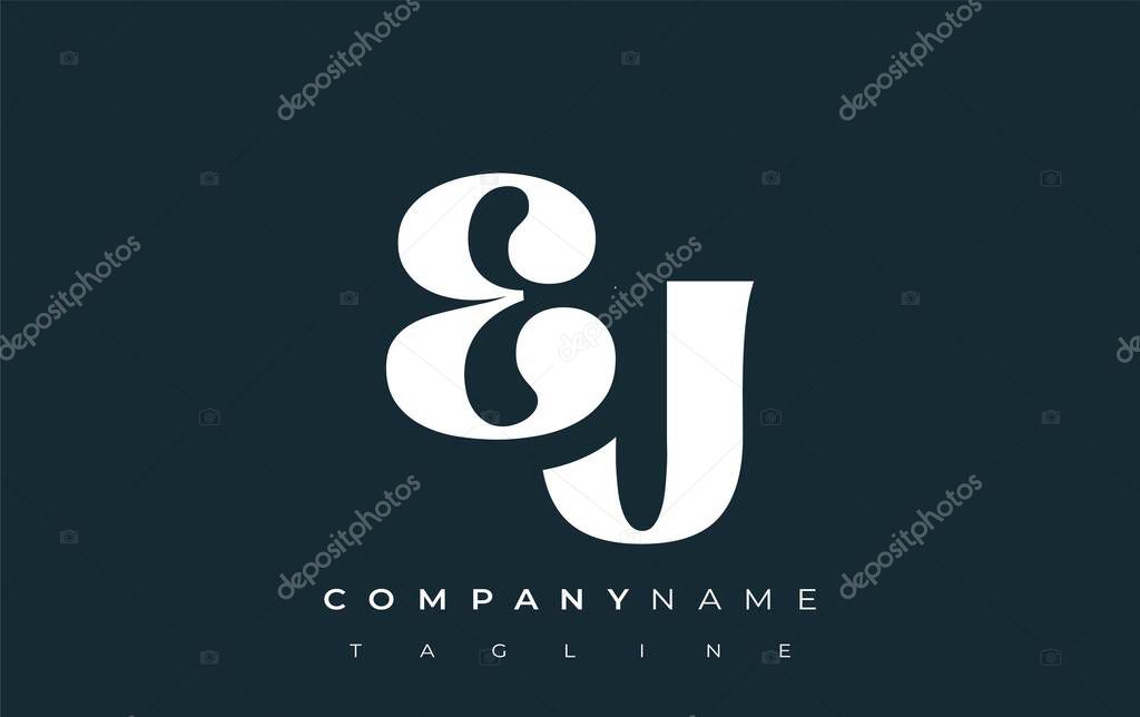 EU Creative Abstract Typography Logo Design. Elegant logo combining bold typography and creative shapes, ideal for branding and identity solutions.