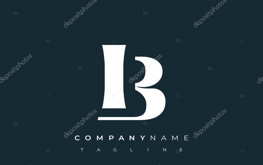 IB Creative Abstract Typography Logo Design. Elegant logo combining bold typography and creative shapes, ideal for branding and identity solutions.