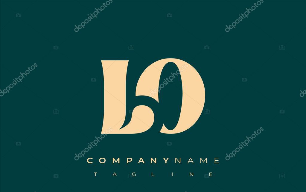 LO Creative Abstract Typography Logo Design. Elegant logo combining bold typography and creative shapes, ideal for branding and identity solutions.