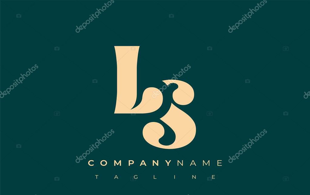 LS Creative Abstract Typography Logo Design. Elegant logo combining bold typography and creative shapes, ideal for branding and identity solutions.