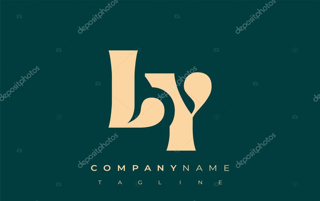 LY Creative Abstract Typography Logo Design. Elegant logo combining bold typography and creative shapes, ideal for branding and identity solutions.