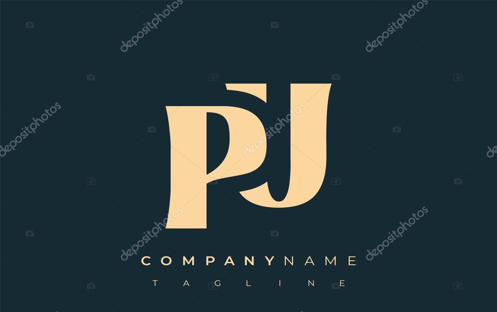PU Creative Abstract Typography Logo Design. Elegant logo combining bold typography and creative shapes, ideal for branding and identity solutions.