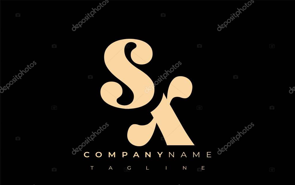 SX Creative Abstract Typography Logo Design. Elegant logo combining bold typography and creative shapes, ideal for branding and identity solutions.