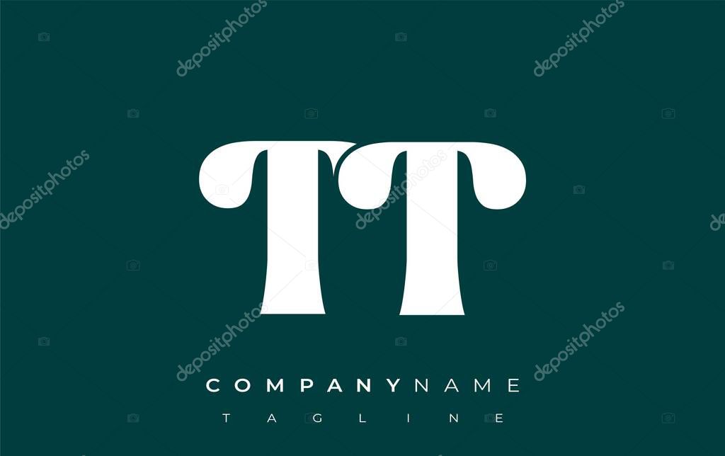 TT Creative Abstract Typography Logo Design. Elegant logo combining bold typography and creative shapes, ideal for branding and identity solutions.