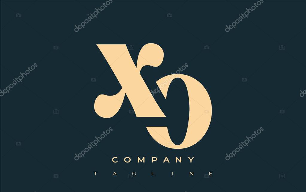 XO Creative Abstract Typography Logo Design. Elegant logo combining bold typography and creative shapes, ideal for branding and identity solutions.